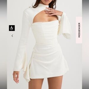 House of CB Toira ivory draped corset dress